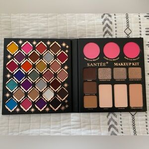 Santee Multi-Color Eyeshadow & Pink Blush Palette